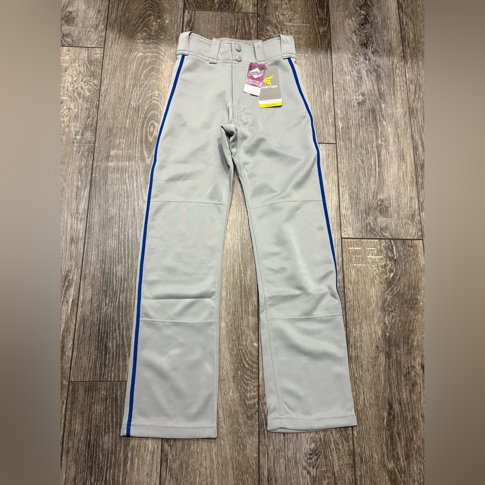 NWT Easton Mako 2 Piped Youth Baseball Pants- Gray/ Royal- Youth Small